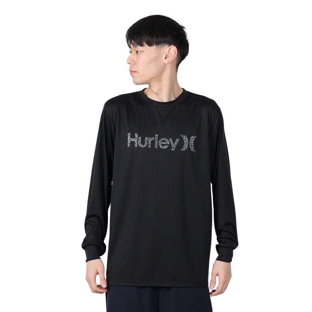 ハーレー（HURLEY）（メンズ）ラッシュガード RASH LEO OAO 長袖Tシャツ 24 MRG2411029-BLK