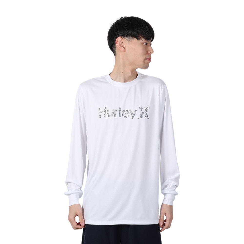 ハーレー（HURLEY）（メンズ）ラッシュガード RASH LEO OAO 長袖Tシャツ 24 MRG2411029-WHT