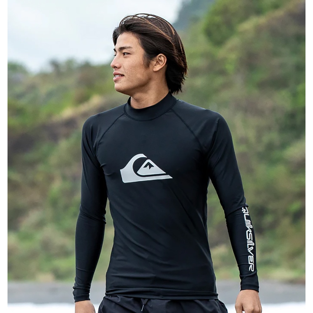クイックシルバー（Quiksilver）（メンズ）ラッシュガード 長袖 ALL TIME LR ラッシュガード 25SPQLY251001BLK1
