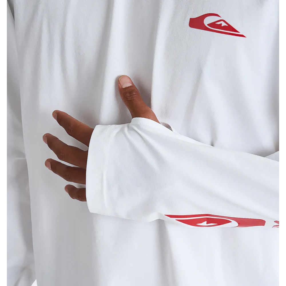 クイックシルバー（Quiksilver）（メンズ）ラッシュガード 長袖 BIG CLICKER ロングスリーブ サーフTシャツ ラッシュガード 25SPQLY251010WHT