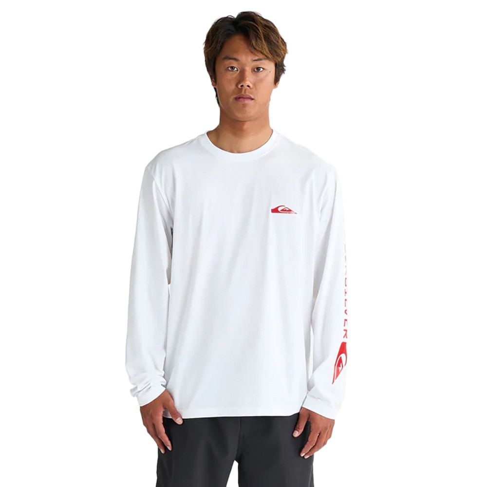 クイックシルバー（Quiksilver）（メンズ）ラッシュガード 長袖 BIG CLICKER ロングスリーブ サーフTシャツ ラッシュガード 25SPQLY251010WHT