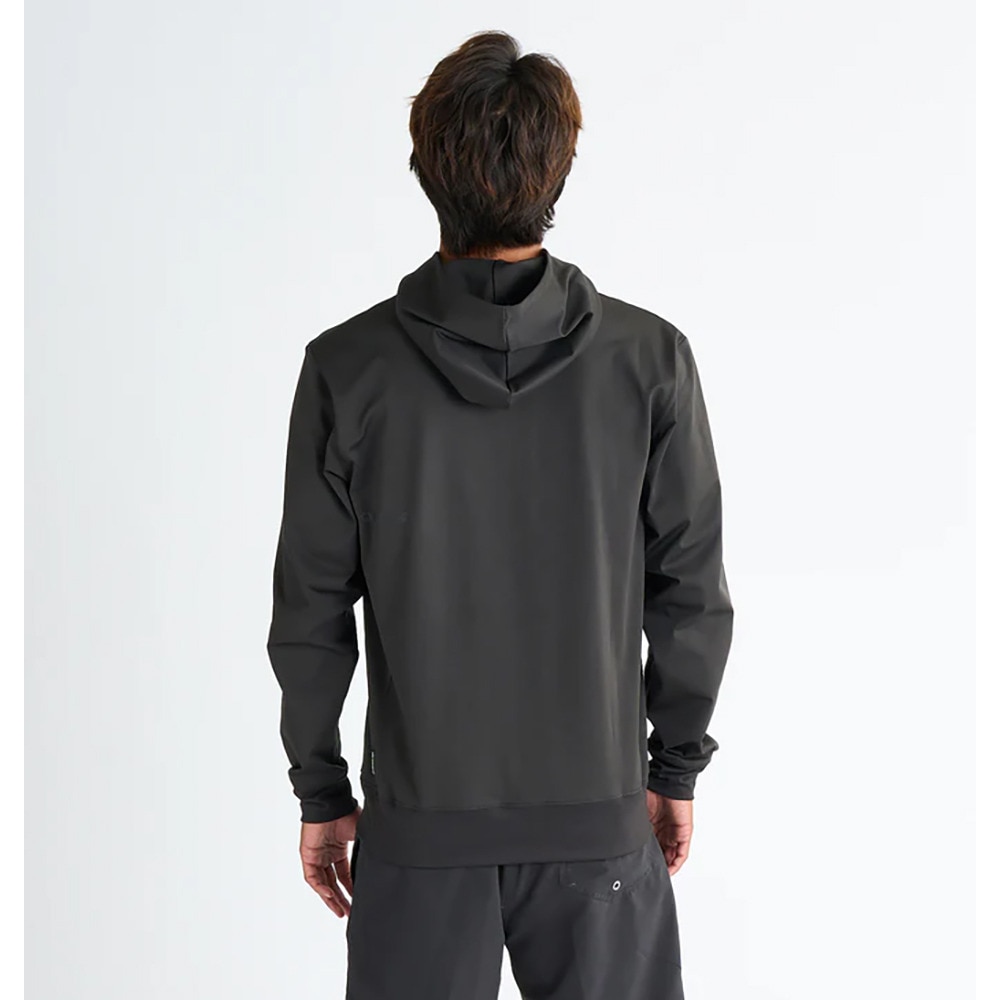 クイックシルバー（Quiksilver）（メンズ）ラッシュガード 長袖 BUBBLE HALF ZIP ハーフジップ フーディ パーカー ラッシュガード 25SPQLY251031BLK