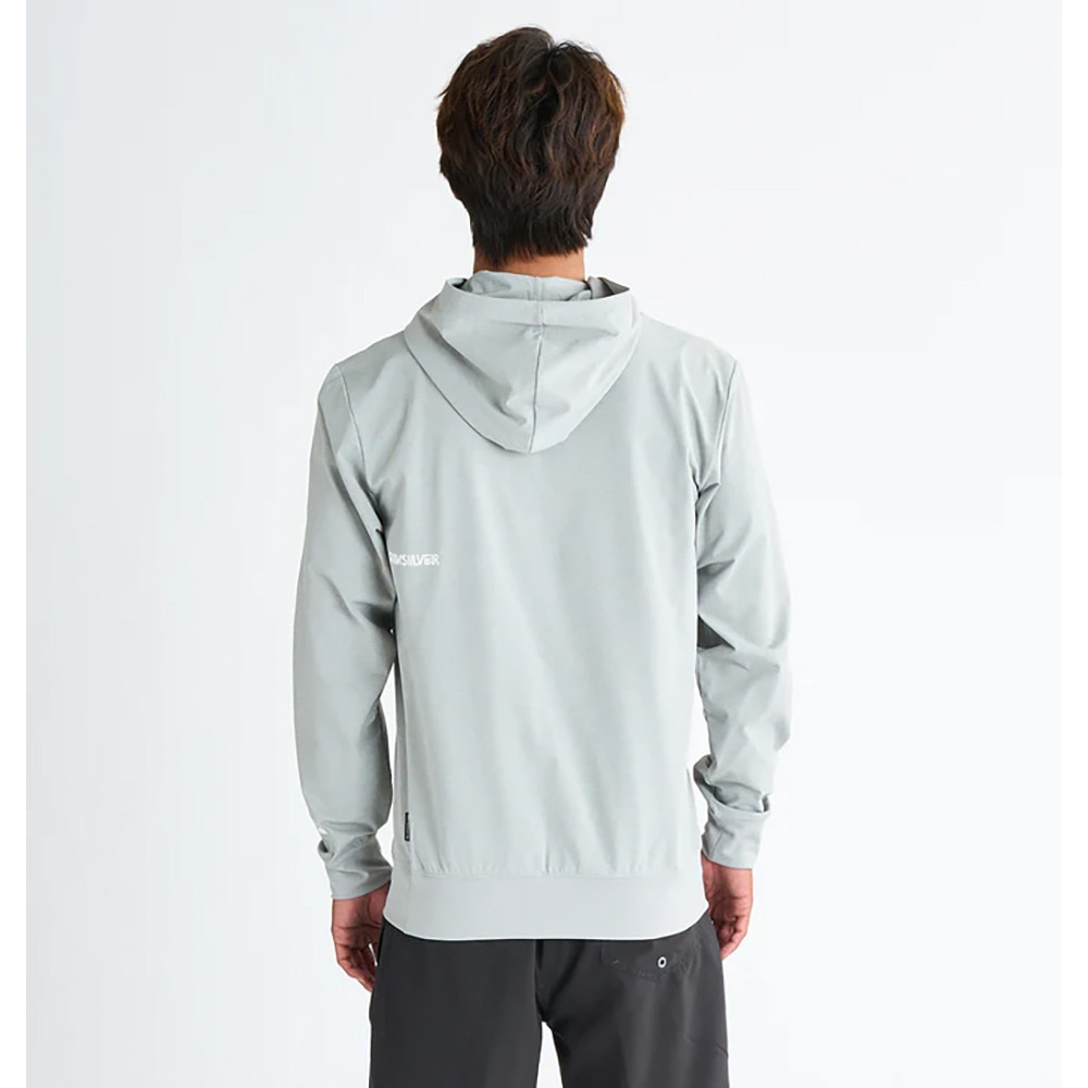 クイックシルバー（Quiksilver）（メンズ）ラッシュガード 長袖 BUBBLE HALF ZIP ハーフジップ フーディ パーカー ラッシュガード 25SPQLY251031HTR