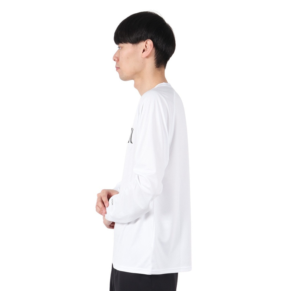ハーレー（HURLEY）（メンズ）ファントム ラッシュガード ワンアンドオンリー 長袖 Tシャツ MSRG251008-WHT