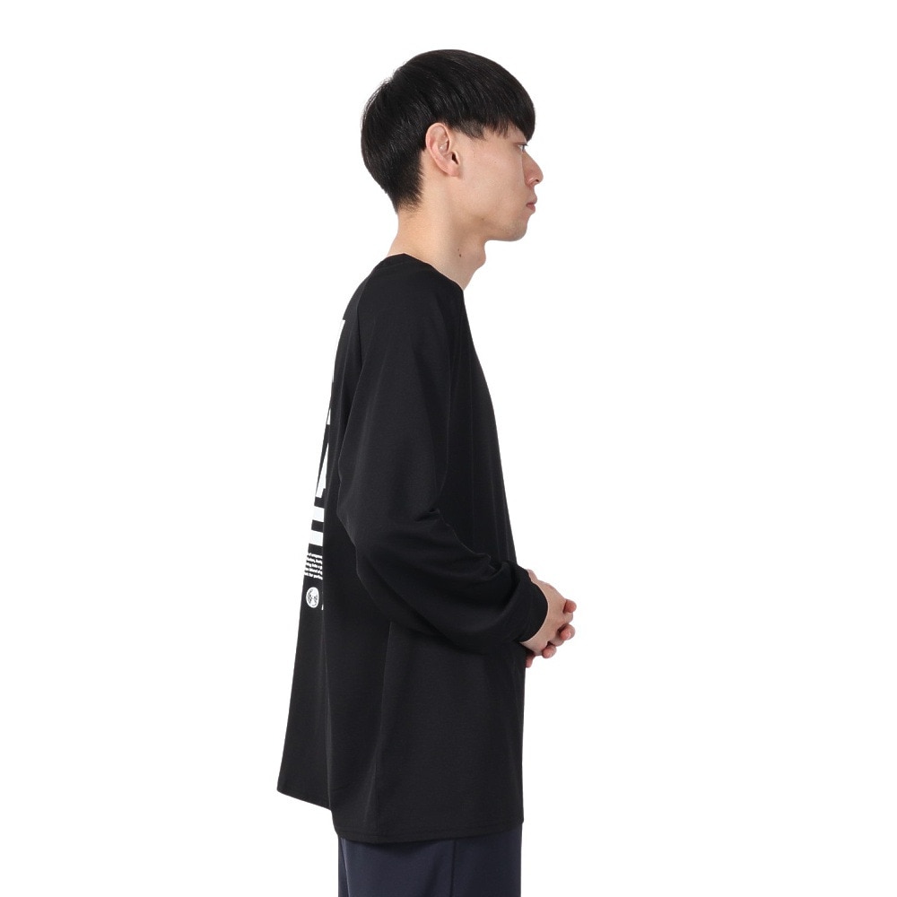 ハーレー（HURLEY）（メンズ）ファントム ボーン フロム ウォーター オーバーサイズ 長袖 Tシャツ MULS251026-BLK