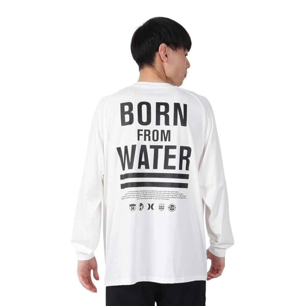 ハーレー（HURLEY）（メンズ）ファントム ボーン フロム ウォーター オーバーサイズ 長袖 Tシャツ MULS251026-WHT