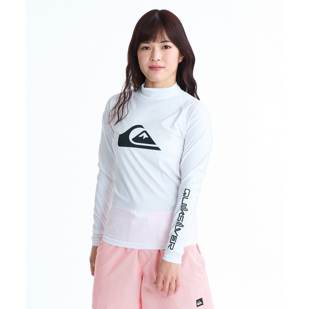 クイックシルバー（Quiksilver）（メンズ、レディース）ALL TIME LR 長袖ラッシュガード 速乾 26SPQLY261002WHT