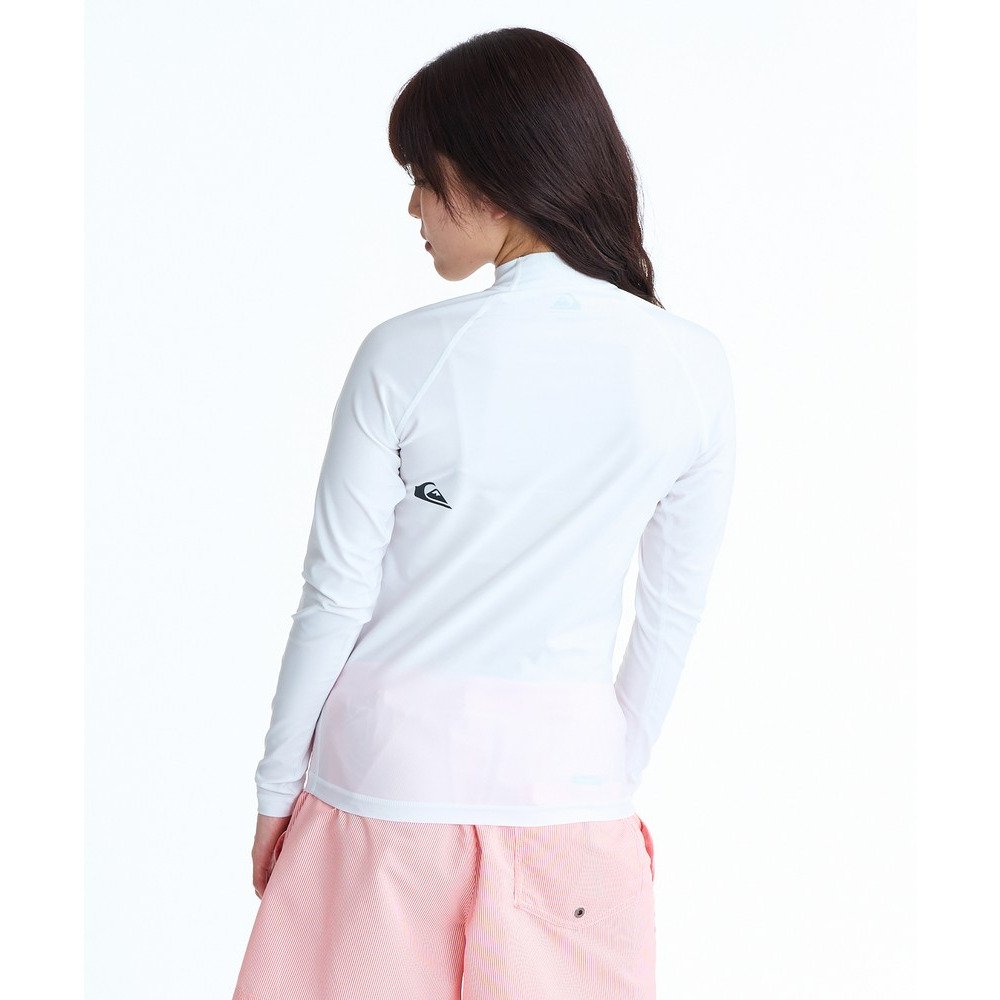 クイックシルバー（Quiksilver）（メンズ、レディース）ALL TIME LR 長袖ラッシュガード 速乾 26SPQLY261002WHT