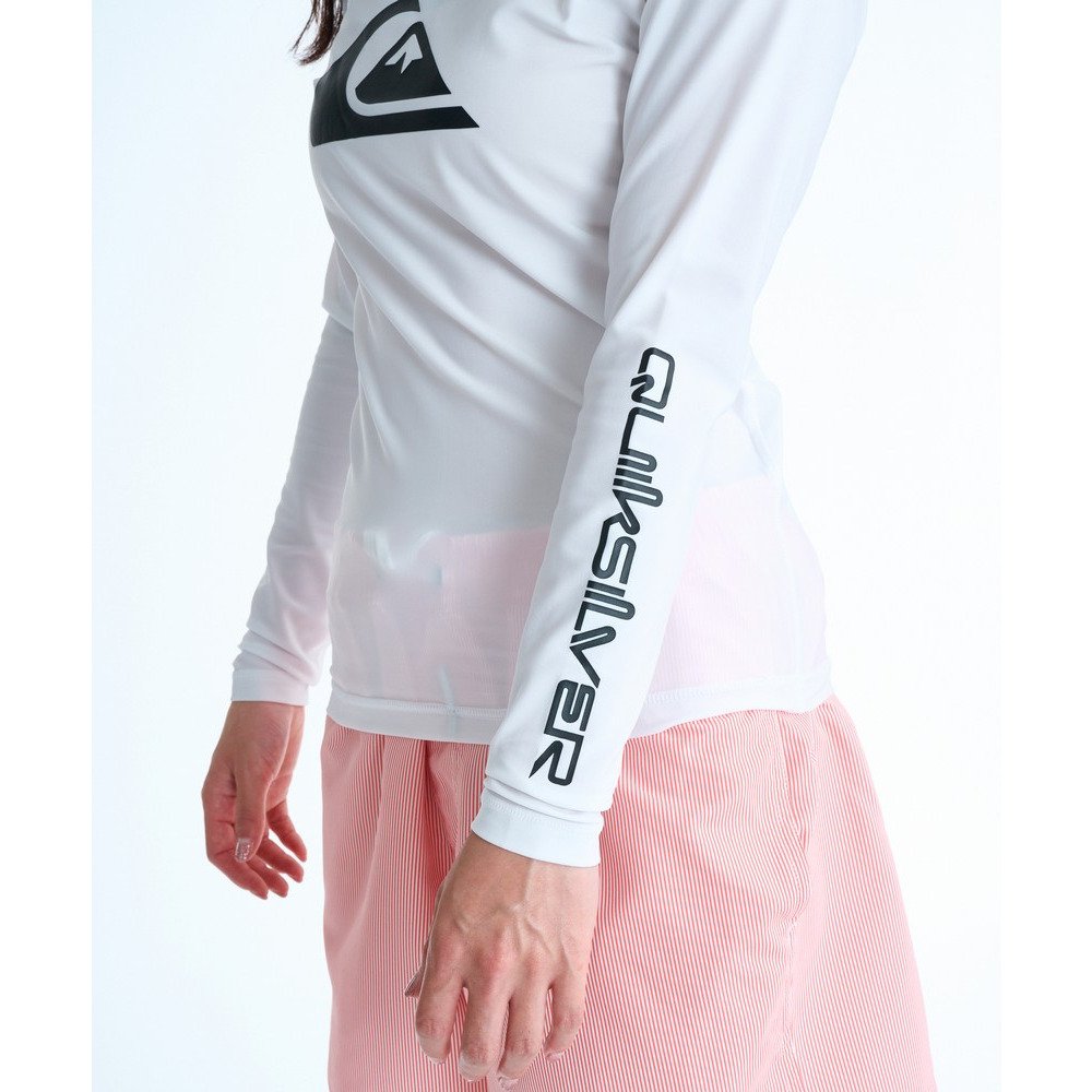クイックシルバー（Quiksilver）（メンズ、レディース）ALL TIME LR 長袖ラッシュガード 速乾 26SPQLY261002WHT