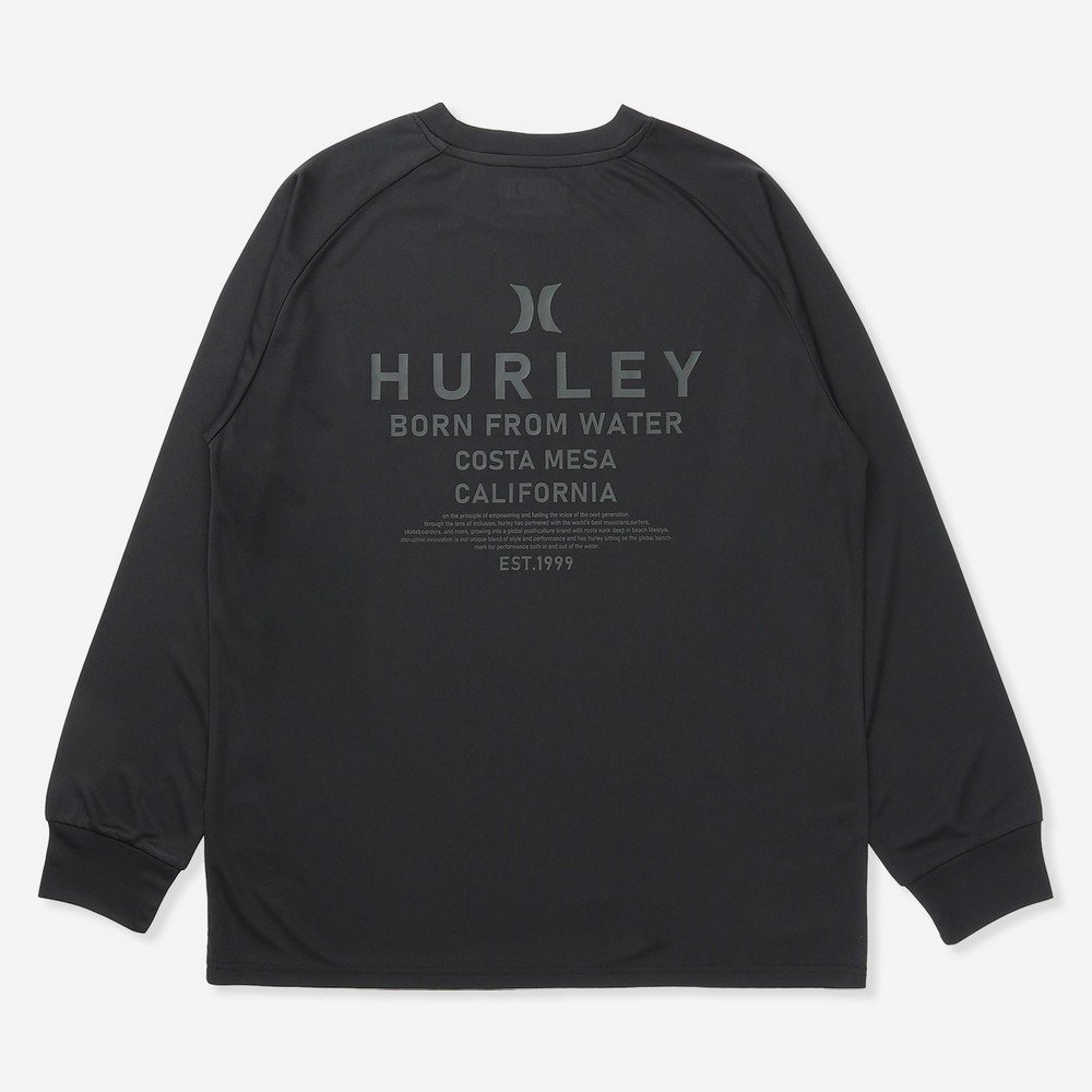 ハーレー（HURLEY）（メンズ）ラッシュガード アーチロゴ 長袖Tシャツ MSRG261059-BKBK