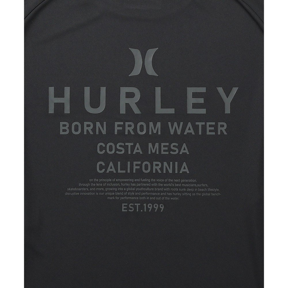 ハーレー（HURLEY）（メンズ）ラッシュガード アーチロゴ 長袖Tシャツ MSRG261059-BKBK
