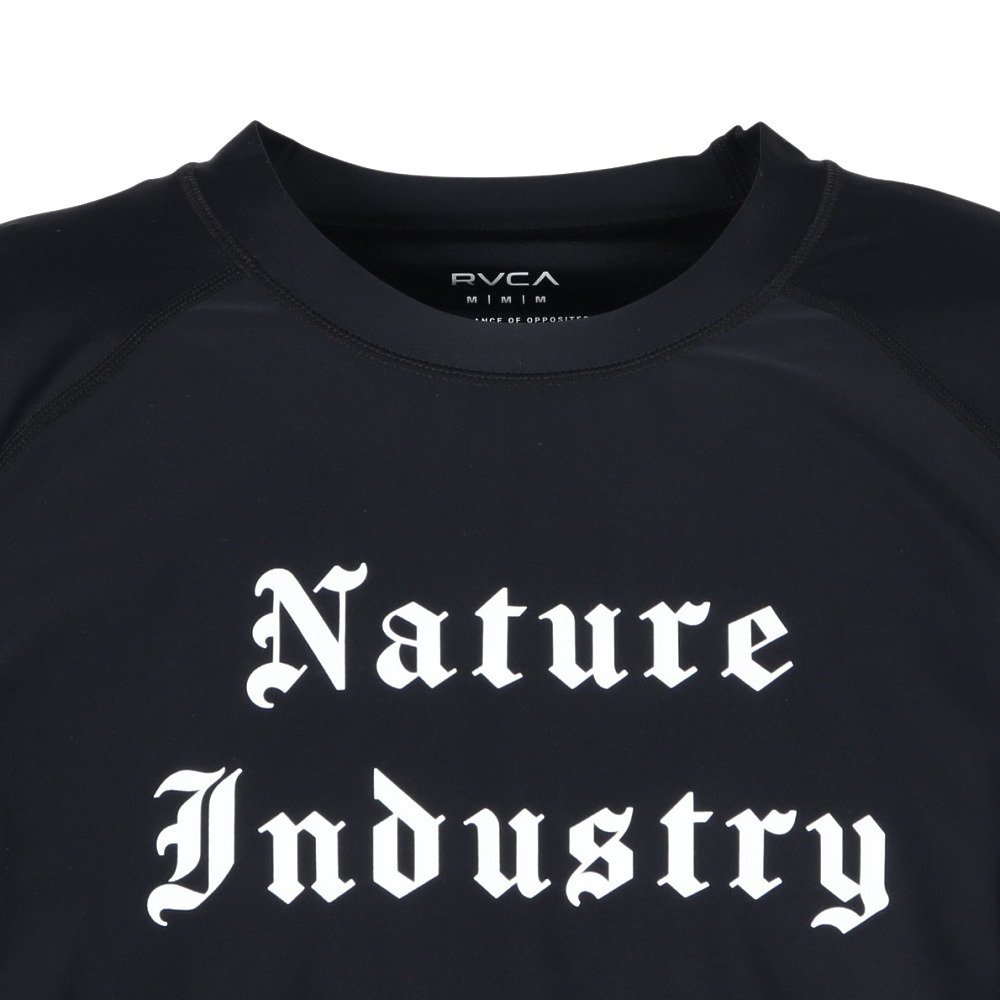 ルーカ（RVCA）（メンズ）水陸両用 NATURE INDUSTRY VA 長袖ラッシュガード BG04A851 BLK