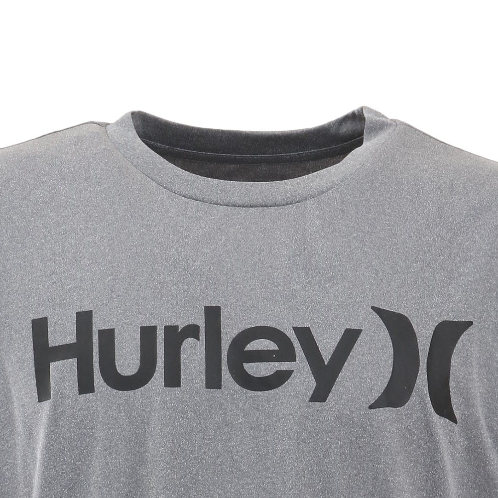 ハーレー（HURLEY）（メンズ）ラッシュガード 半袖 Tシャツ ショートスリーブ ONE AND ONLY MRG2100007-CLG グレー UVカット 水陸両用 紫外線対策 UPF50+