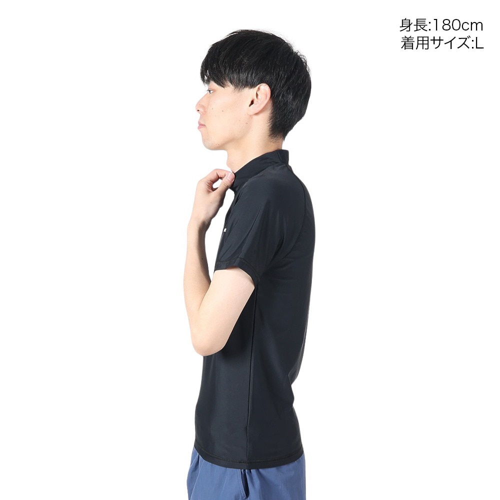 フットマーク（FOOTMARK）（メンズ）ラッシュガード 半袖 Tシャツ UVカット UPF50+ 半袖かぶりラッシュガード 0242300BLK