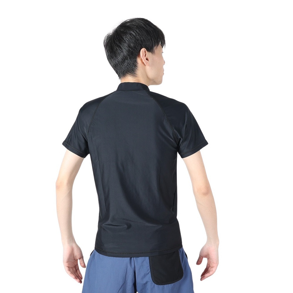 フットマーク（FOOTMARK）（メンズ）ラッシュガード 半袖 Tシャツ UVカット UPF50+ 半袖かぶりラッシュガード 0242300BLK