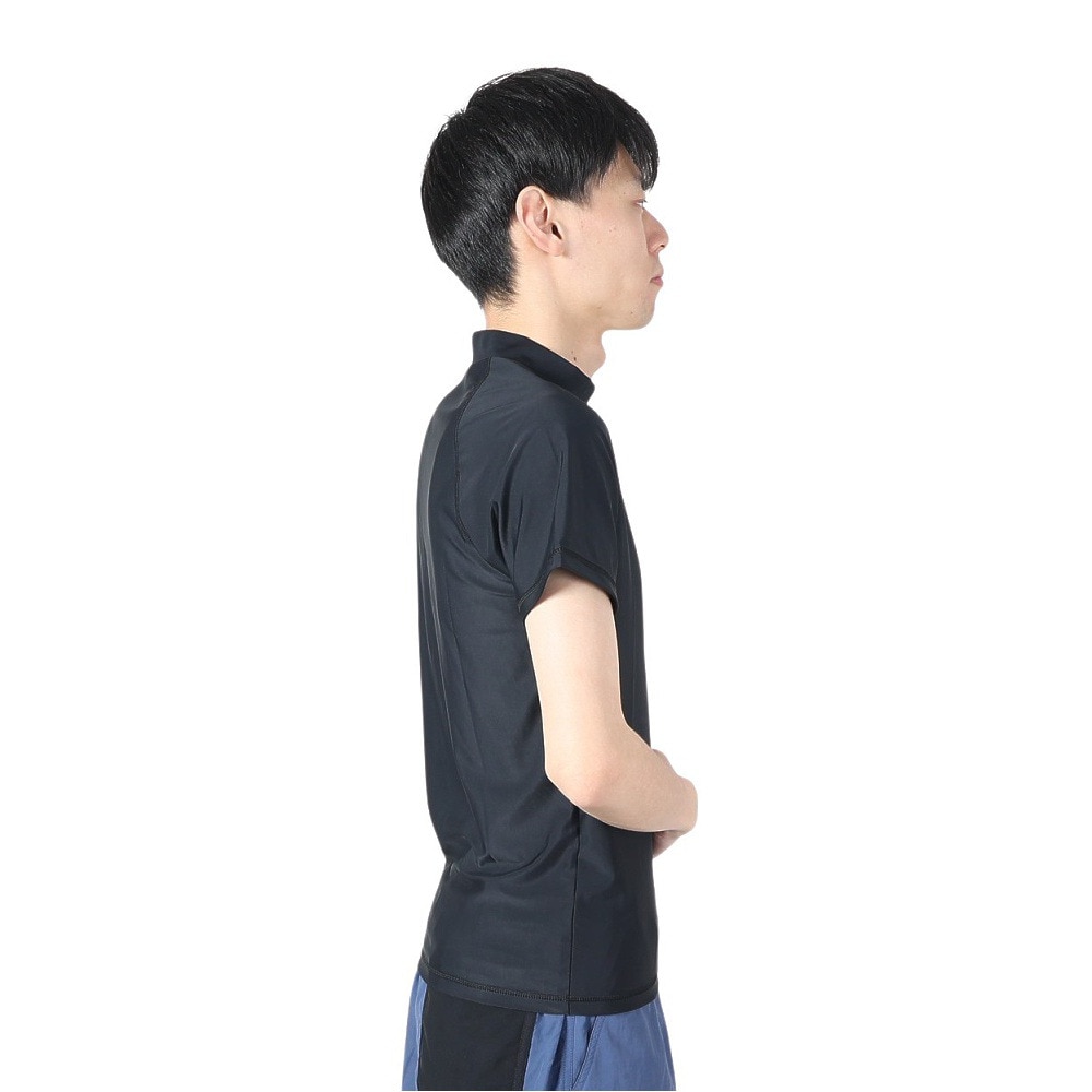 フットマーク（FOOTMARK）（メンズ）ラッシュガード 半袖 Tシャツ UVカット UPF50+ 半袖かぶりラッシュガード 0242300BLK