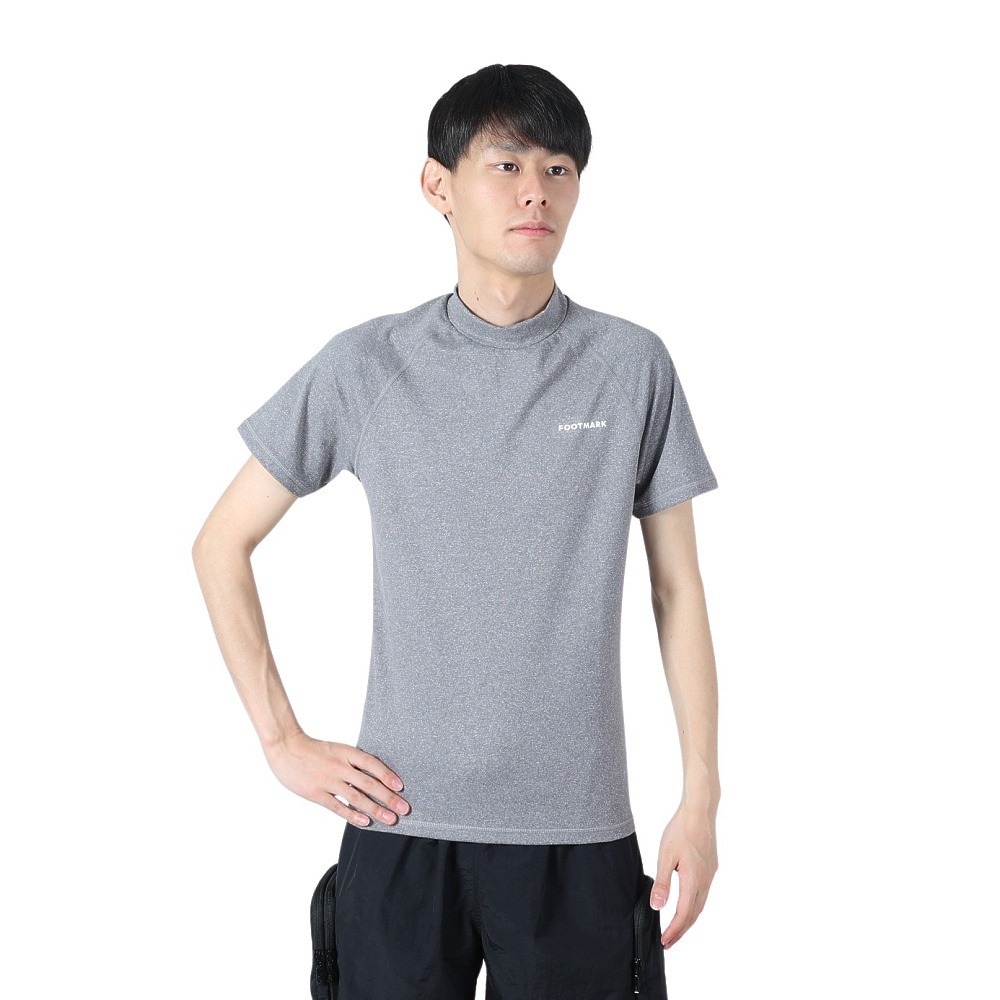 フットマーク（FOOTMARK）（メンズ）ラッシュガード 半袖 Tシャツ UVカット UPF50+ 半袖かぶりラッシュガード 0242300MGRY