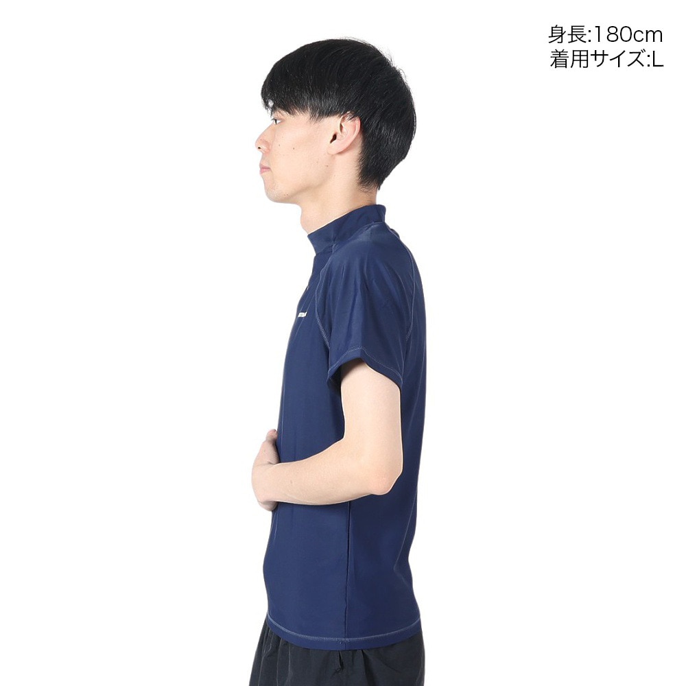 フットマーク（FOOTMARK）（メンズ）ラッシュガード 半袖 Tシャツ UVカット UPF50+ 半袖かぶりラッシュガード 0242300NVY