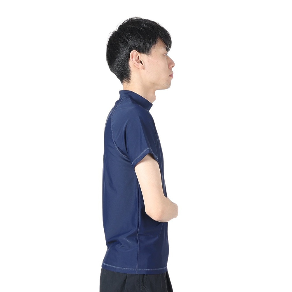 フットマーク（FOOTMARK）（メンズ）ラッシュガード 半袖 Tシャツ UVカット UPF50+ 半袖かぶりラッシュガード 0242300NVY