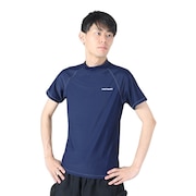 (メンズ)ラッシュガード 半袖 Tシャツ UVカット UPF50+ 半袖かぶりラッシュガード 0242300NVY