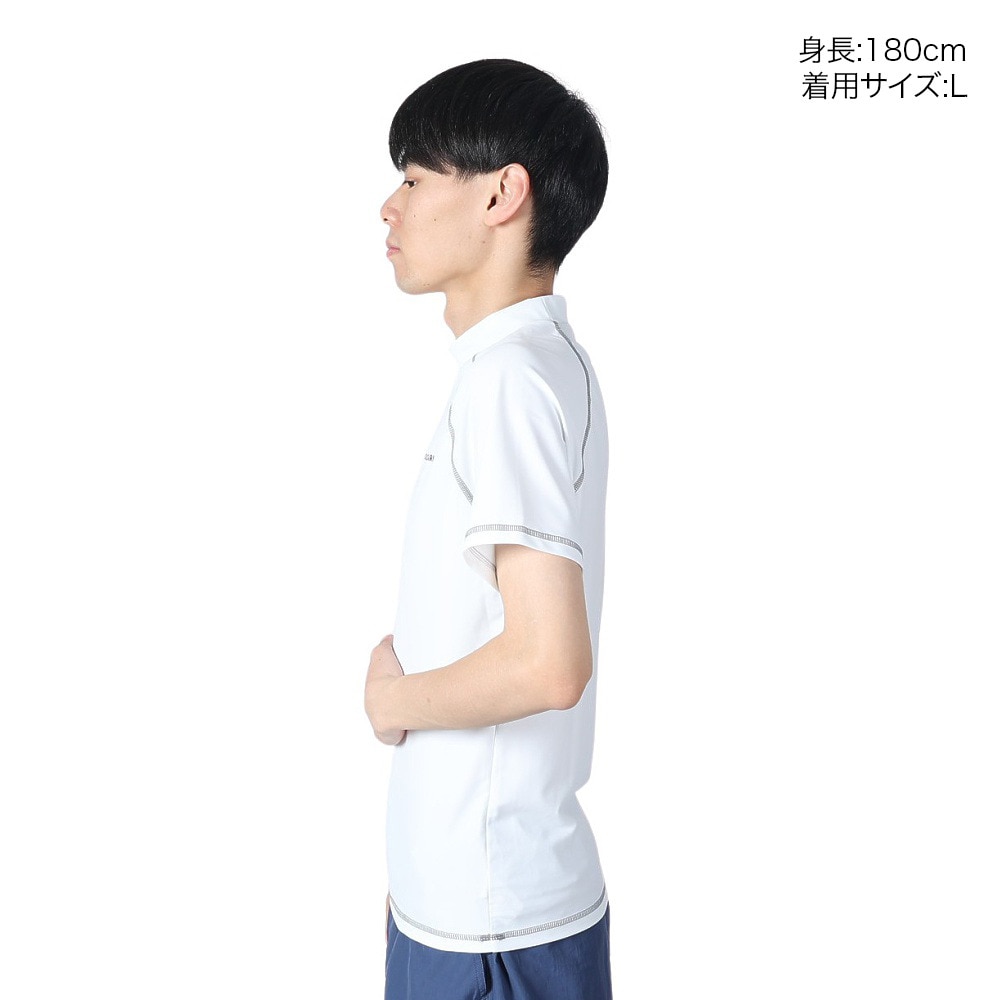 フットマーク（FOOTMARK）（メンズ）半袖かぶりラッシュガード 0242300WHT