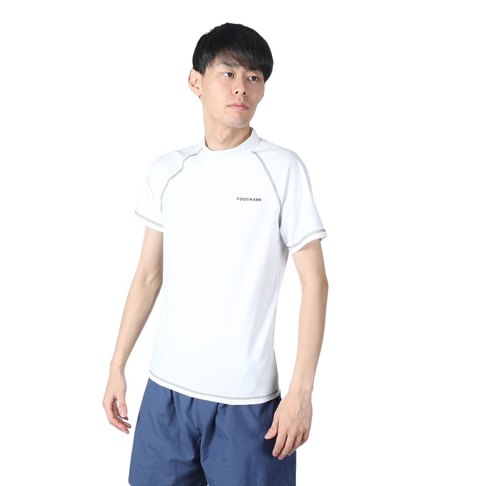フットマーク（FOOTMARK）（メンズ）半袖かぶりラッシュガード 0242300WHT