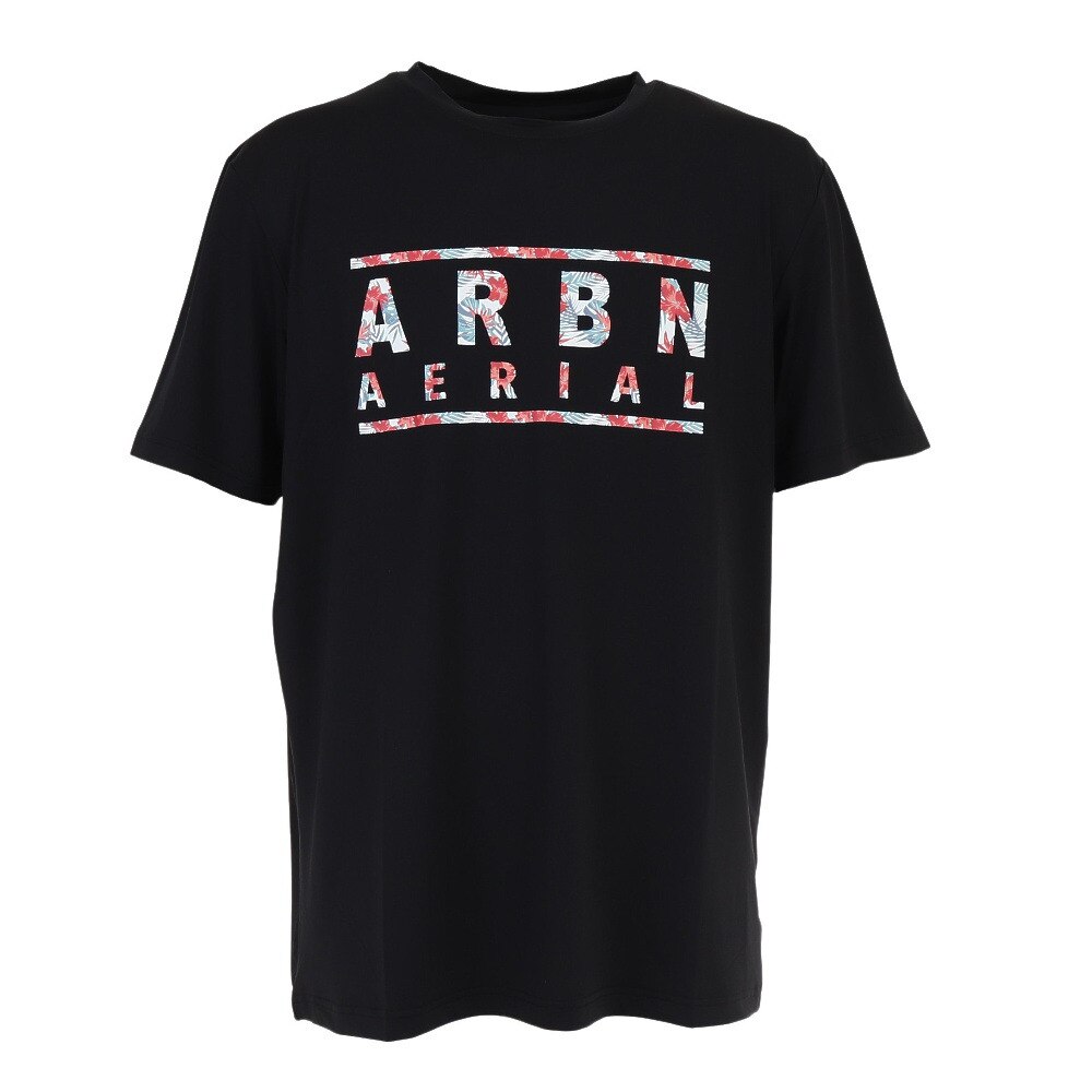 エアボーン（ARBN）（メンズ）ラッシュガード 半袖 Tシャツ ブラック 水陸両用 UVカット 紫外線対策 22S-ARBN-037SS-BLK