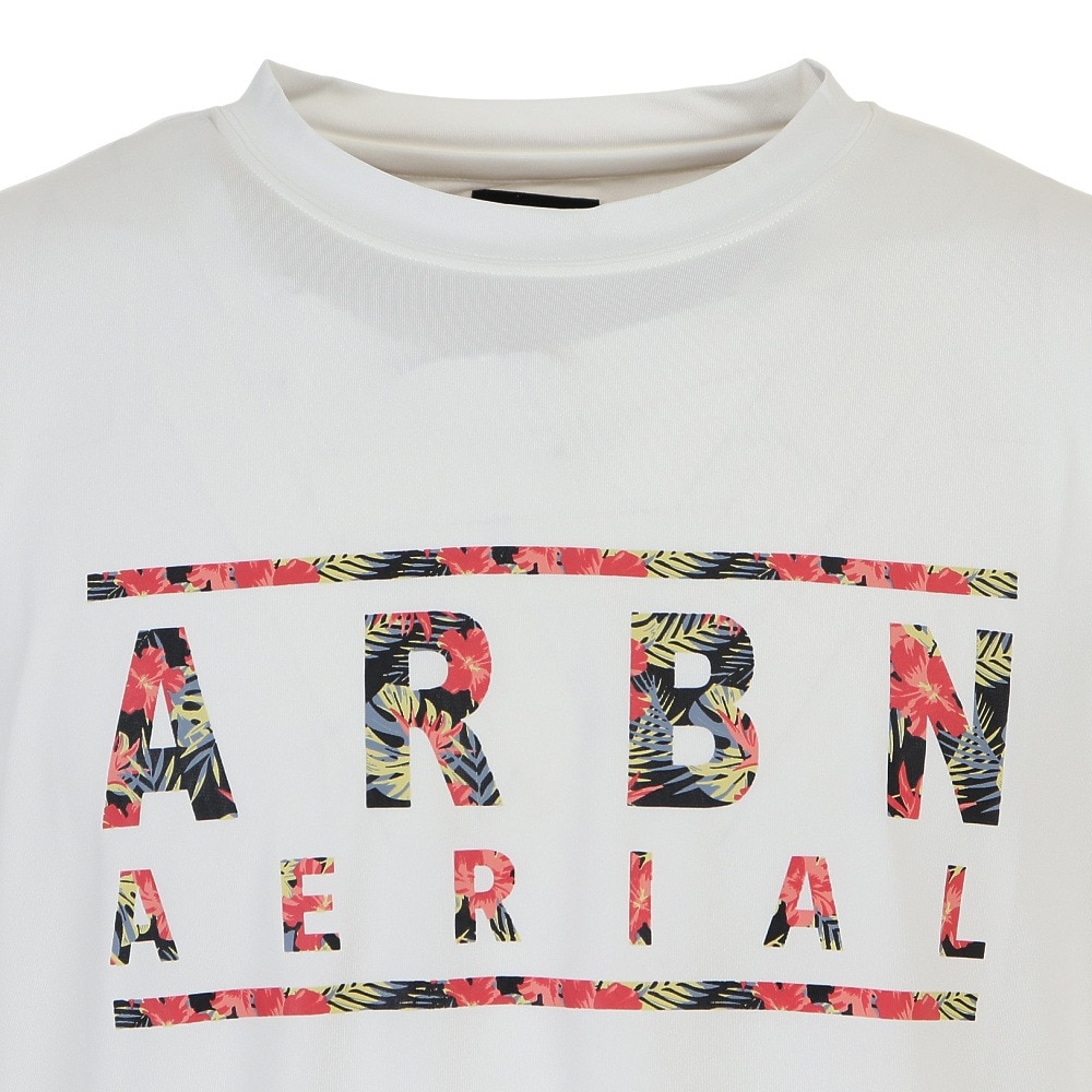 エアボーン（ARBN）（メンズ）ラッシュガード 半袖 Tシャツ ホワイト 水陸両用 UVカット 紫外線対策 22S-ARBN-037SS-WHT