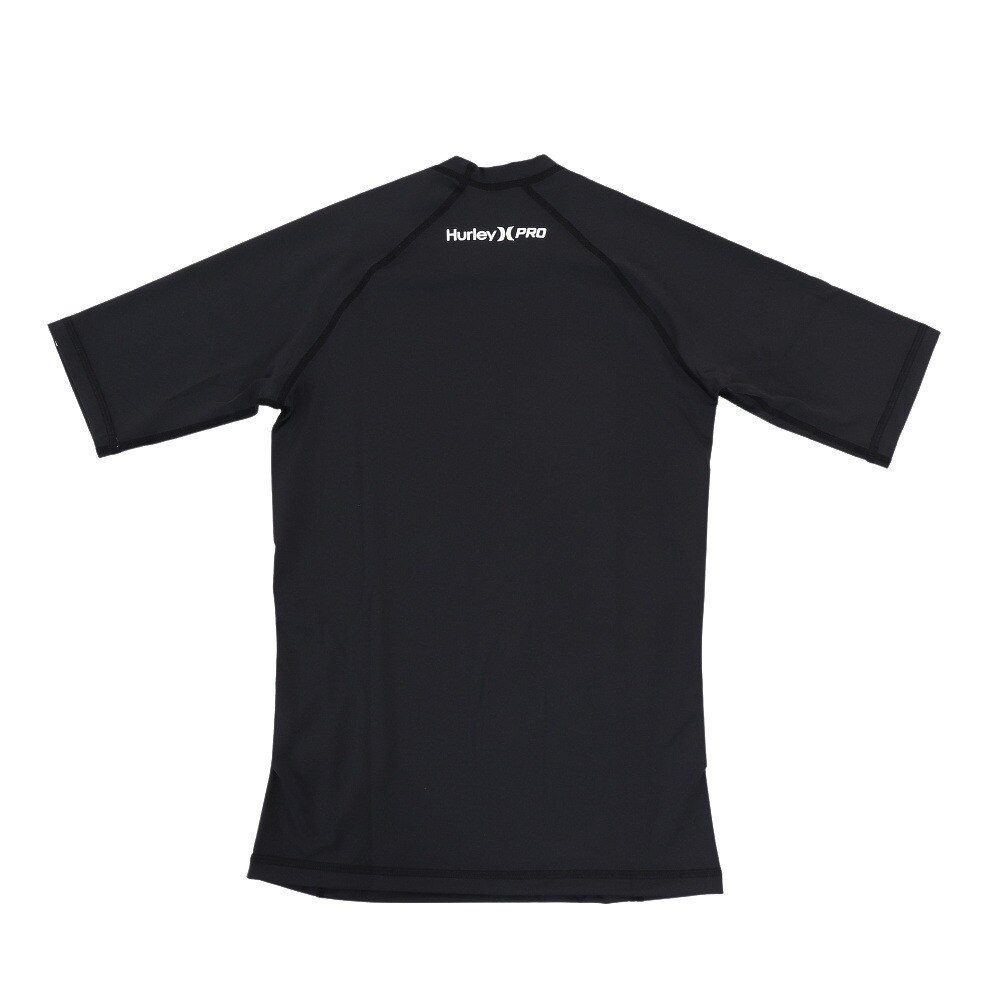ハーレー（HURLEY）（メンズ）ラッシュガード 半袖 メンズ ブラック PRO LIGHT TOP AA0378-010 UVカット 水陸両用 紫外線対策 UPF50+