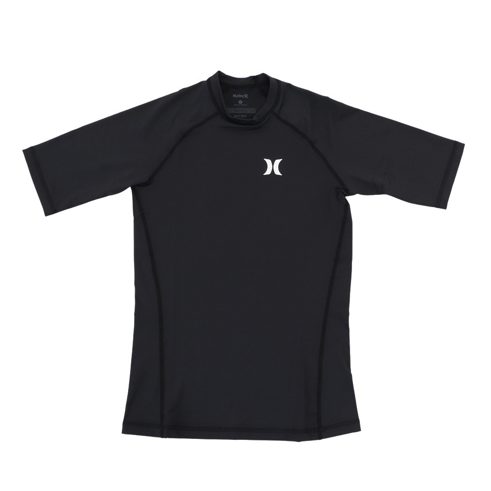 ハーレー（HURLEY）（メンズ）ラッシュガード 半袖 メンズ ブラック PRO LIGHT TOP AA0378-010 UVカット 水陸両用 紫外線対策 UPF50+