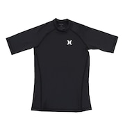 ハーレー(HURLEY)(メンズ)ラッシュガード 半袖 メンズ ブラック PRO LIGHT TOP AA0378-010 UVカット 水陸両用 紫外線対策 UPF50+