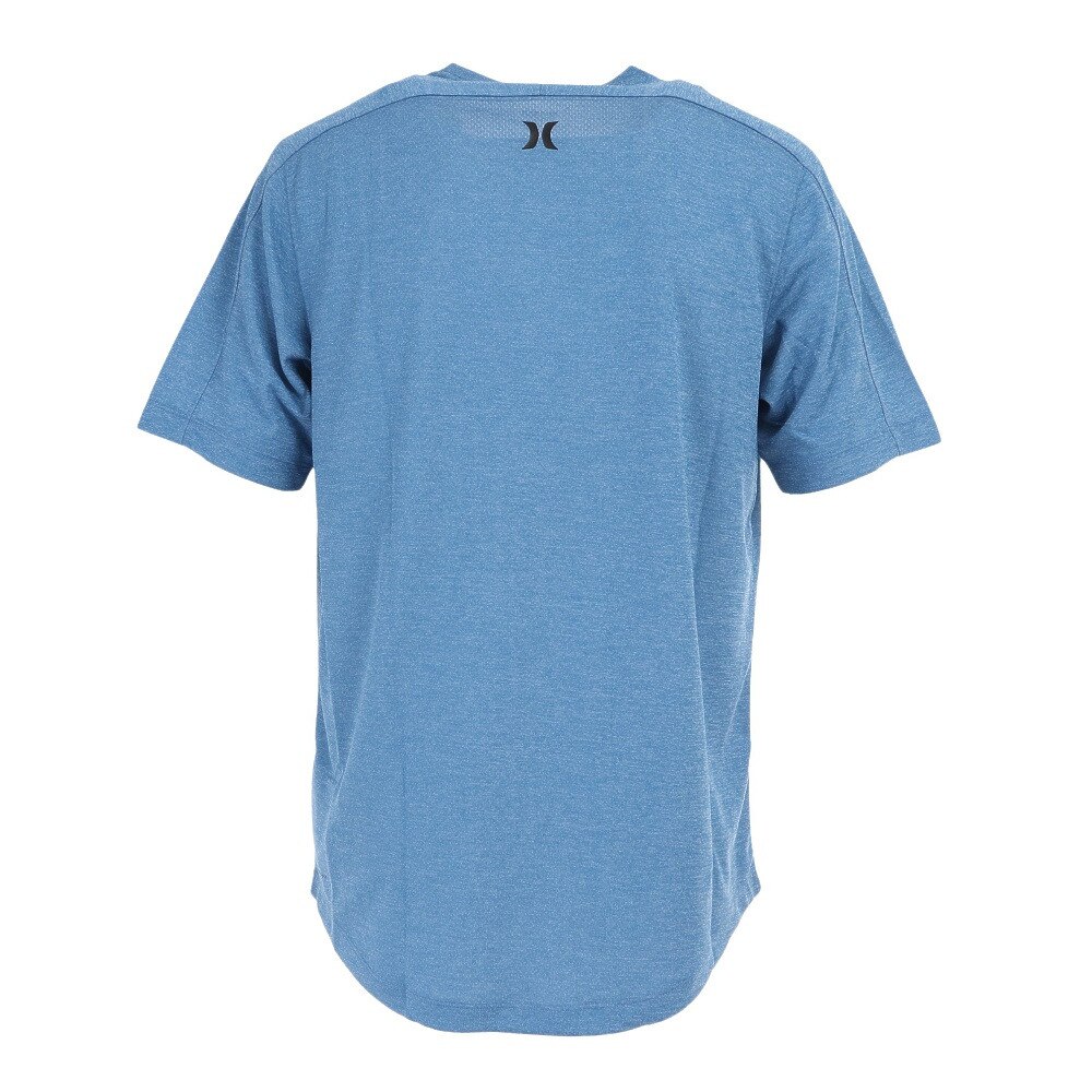 ハーレー（HURLEY）（メンズ）ラッシュガード 半袖 Tシャツ メンズ ブルー 体型カバー QUICK DRY HEAVY SURF AR0165-481