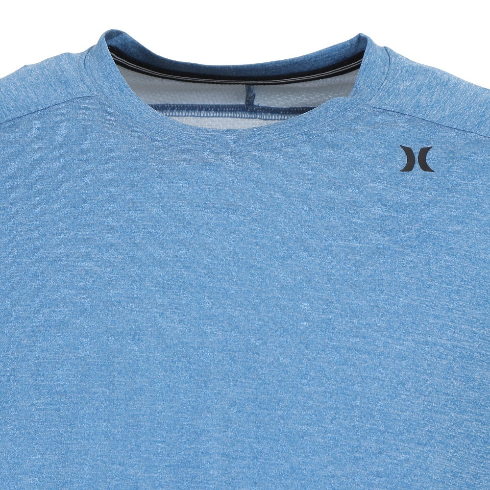 ハーレー（HURLEY）（メンズ）ラッシュガード 半袖 Tシャツ メンズ ブルー 体型カバー QUICK DRY HEAVY SURF AR0165-481