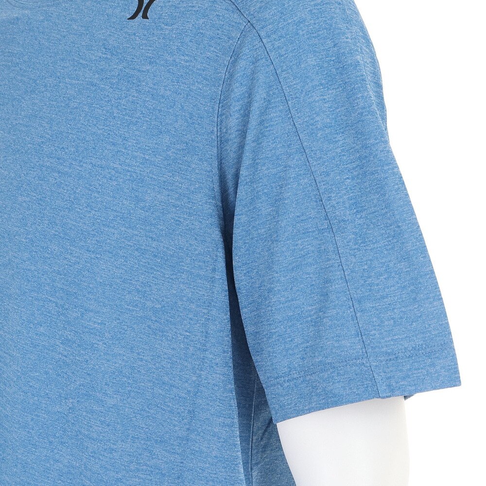 ハーレー（HURLEY）（メンズ）ラッシュガード 半袖 Tシャツ メンズ ブルー 体型カバー QUICK DRY HEAVY SURF AR0165-481