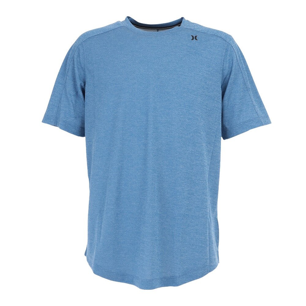 ハーレー（HURLEY）（メンズ）ラッシュガード 半袖 Tシャツ メンズ ブルー 体型カバー QUICK DRY HEAVY SURF AR0165-481