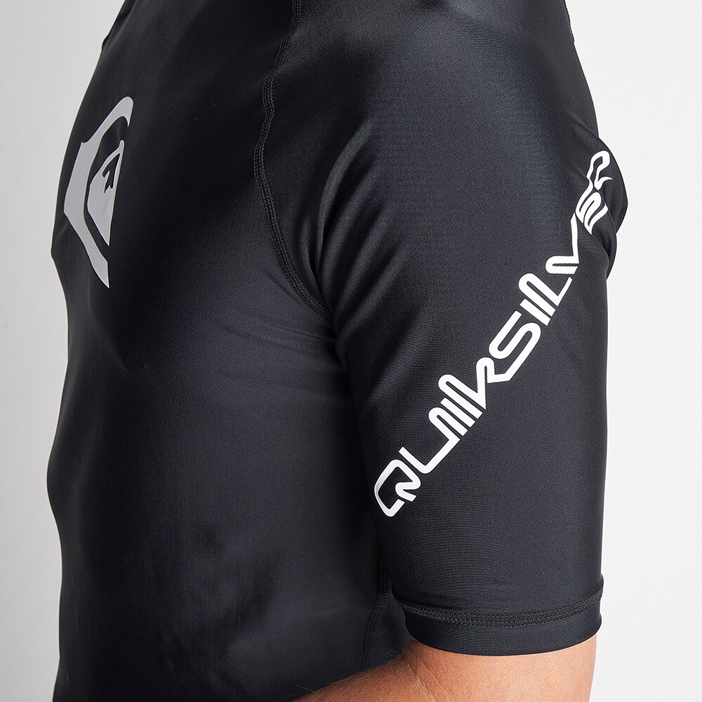 クイックシルバー（Quiksilver）（メンズ）ラッシュガード 半袖 ショートスリーブ ブラック UVカット UPF50+ 紫外線対策 ALL TIME QLY221052 BLK1★★★