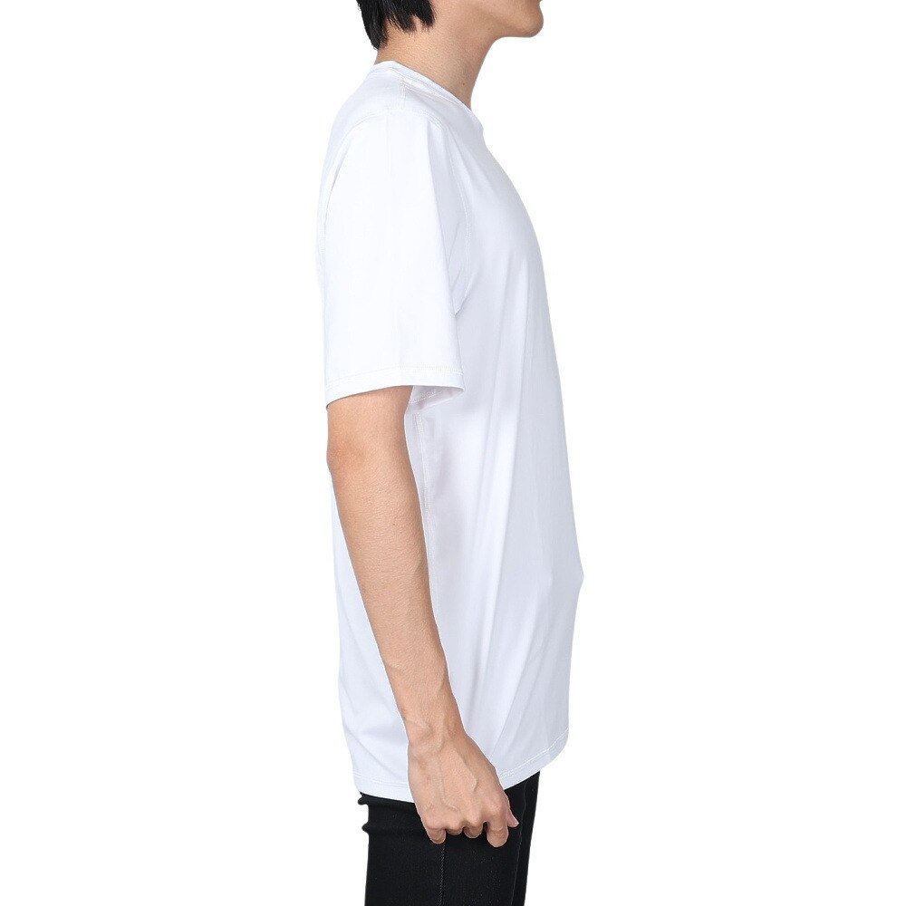 ハーレー（HURLEY）（メンズ）ラッシュガード Tシャツ 半袖 メンズ FASTLANE CJ6750-100 ホワイト UVカット 紫外線対策 UPF50+