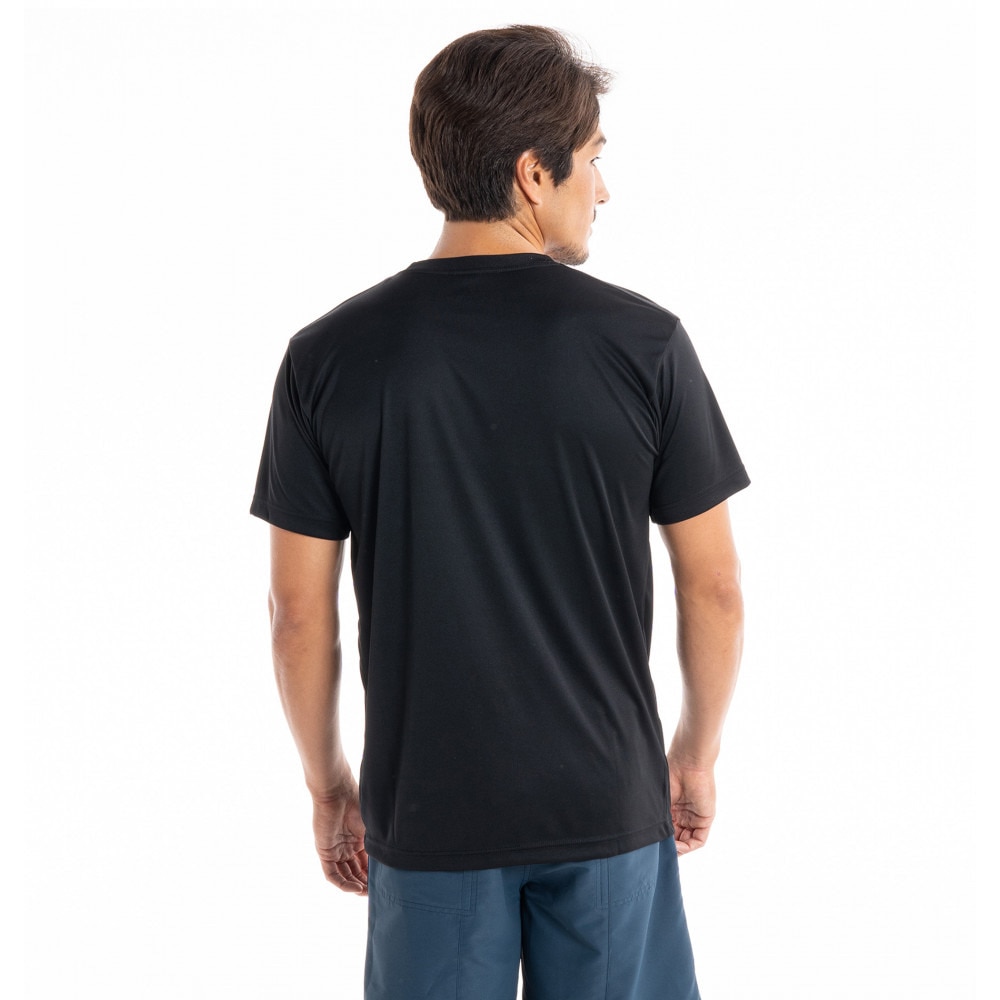 クイックシルバー（Quiksilver）（メンズ）ラッシュガード 半袖 Tシャツ UVカット UPF50+ 水陸両用 COMP LOGO SS 23SP QLY231011 BLK1 ブラック