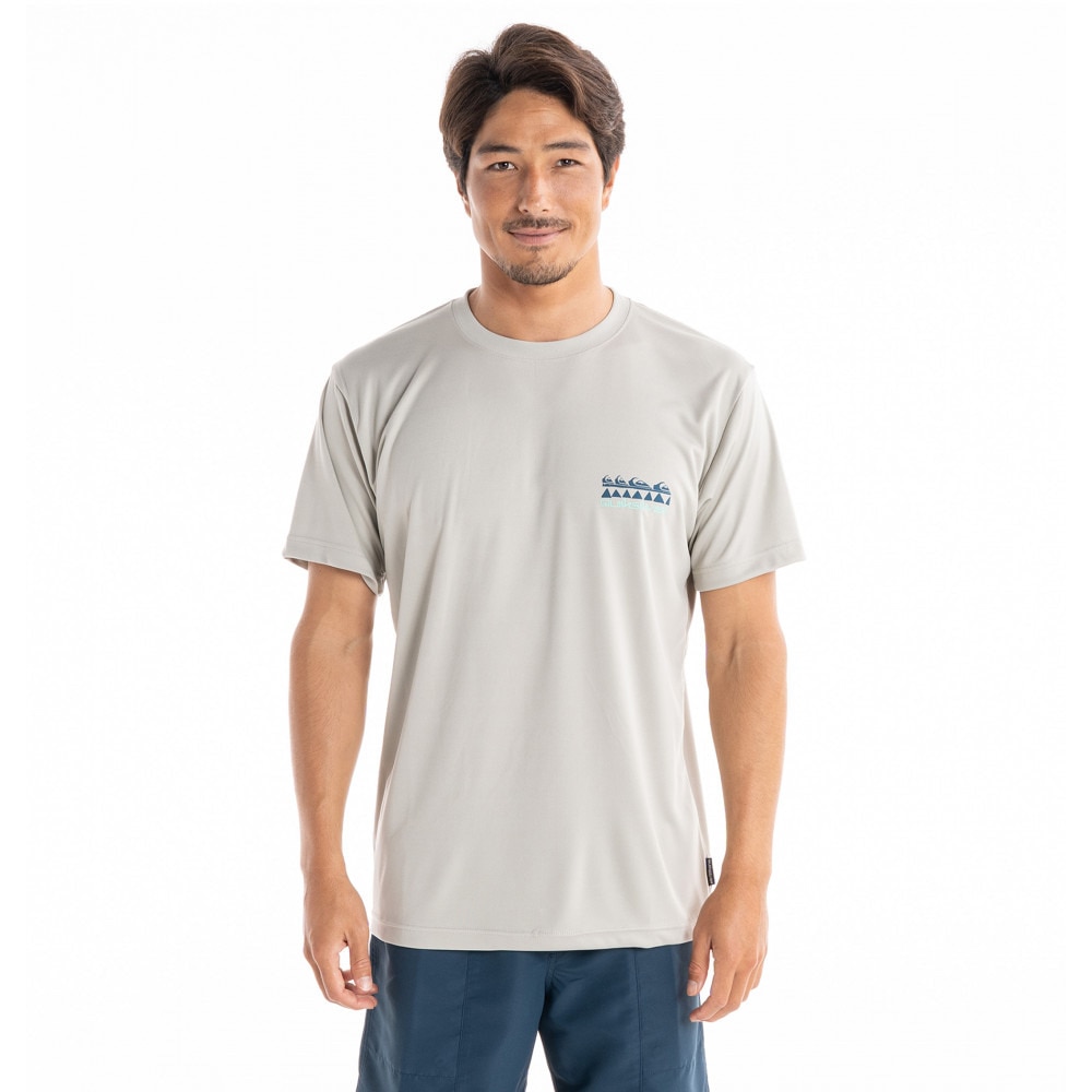 クイックシルバー（Quiksilver）（メンズ）ラッシュガード 半袖 Tシャツ UVカット UPF50+ 水陸両用 QUIK SPRAY SS 23SP QLY231012 GRY グレー