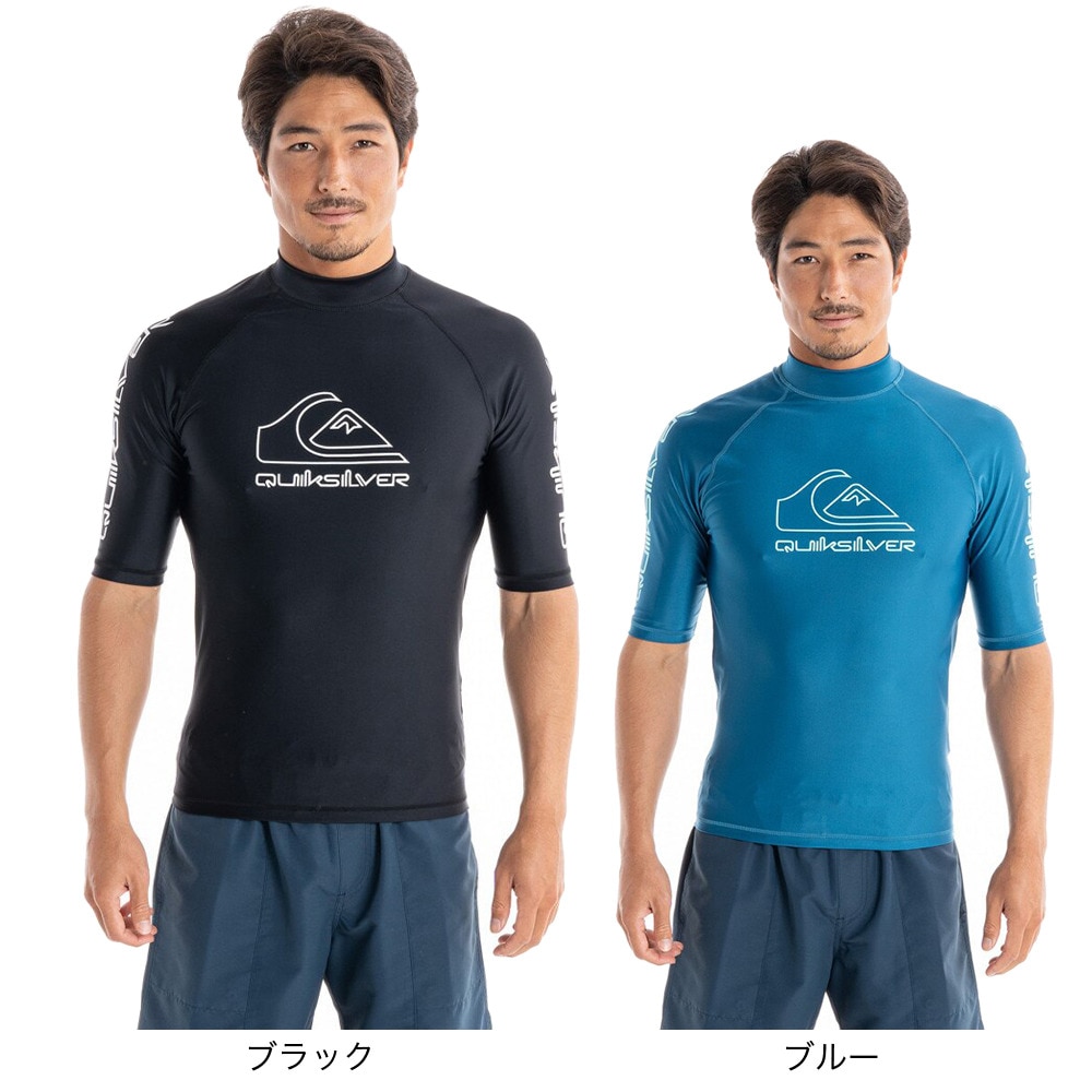 クイックシルバー（Quiksilver）（メンズ）ラッシュガード 半袖 Tシャツ UVカット UPF50+ 水陸両用 NEW TOURS SR 23SP QLY231024 BLK