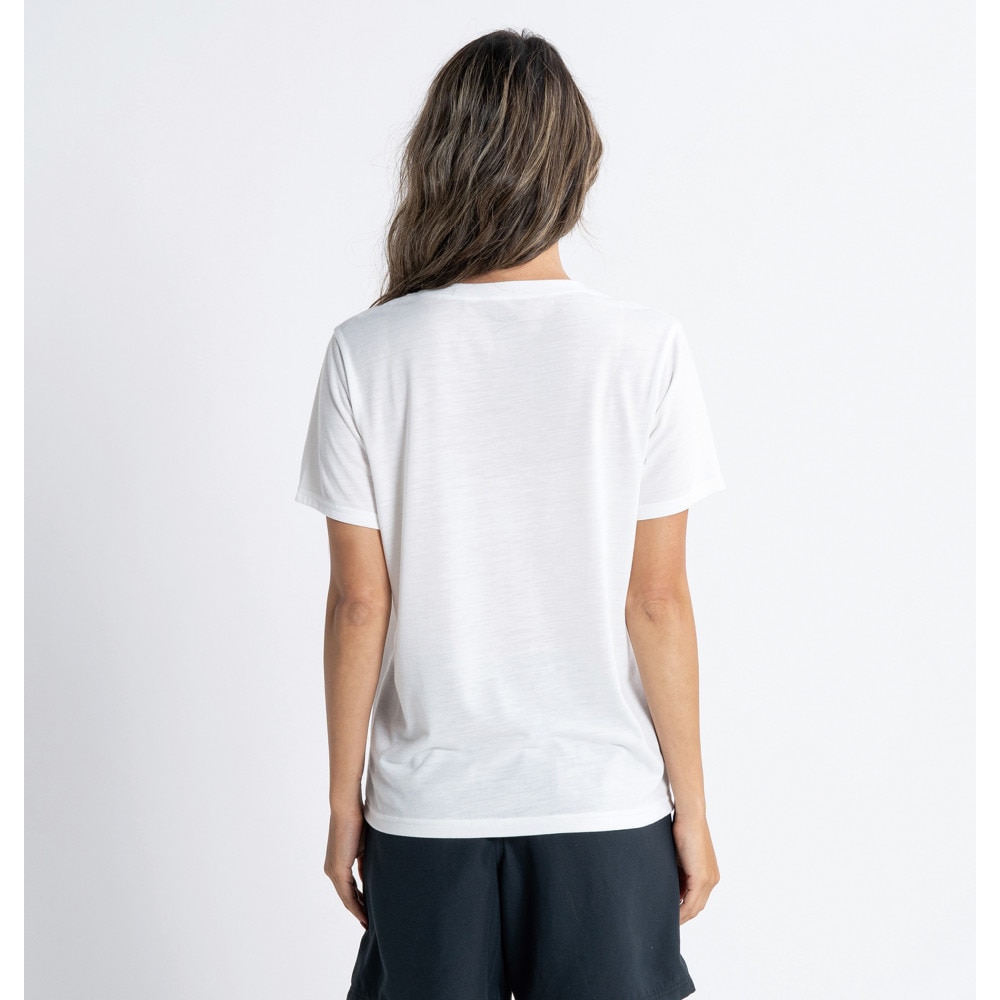 ロキシー（ROXY）（レディース）ラッシュガード 半袖 Tシャツ ショートスリーブ UVカット 速乾 ホワイト LEAF POCKET RLY231041WHT