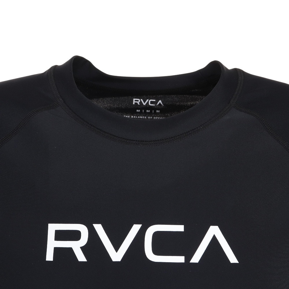 ルーカ（RVCA）（メンズ）ラッシュガード 半袖 Tシャツ 吸汗速乾 UVカット UPF50+ 紫外線対策 アウトドア スポーツ BD041872 BLK