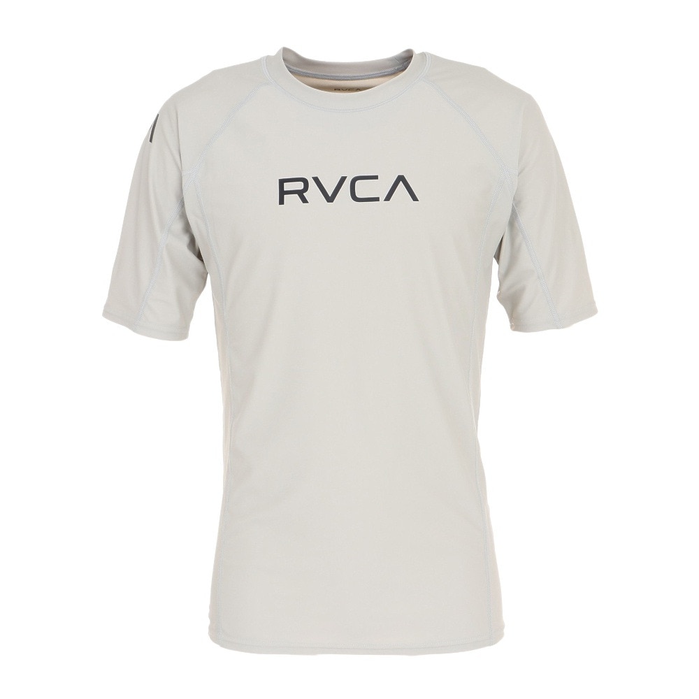 ルーカ（RVCA）（メンズ）ラッシュガード 半袖 Tシャツ 吸汗速乾 UVカット UPF50+ 紫外線対策 アウトドア スポーツ BD041872 LGR