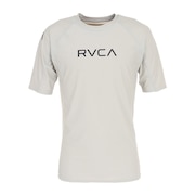 ルーカ（RVCA）（メンズ）ラッシュガード 半袖 Tシャツ 吸汗速乾 UVカット UPF50+ 紫外線対策 アウトドア スポーツ BD041872 LGR