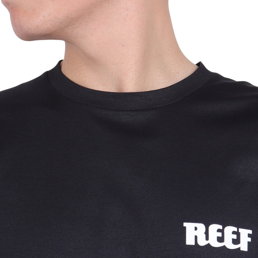 リーフ（REEF）（メンズ）ラッラッシュガード 半袖 Tシャツ UVカット 紫外線対策 ロゴ RFTEM2321 BLK LLサイズ