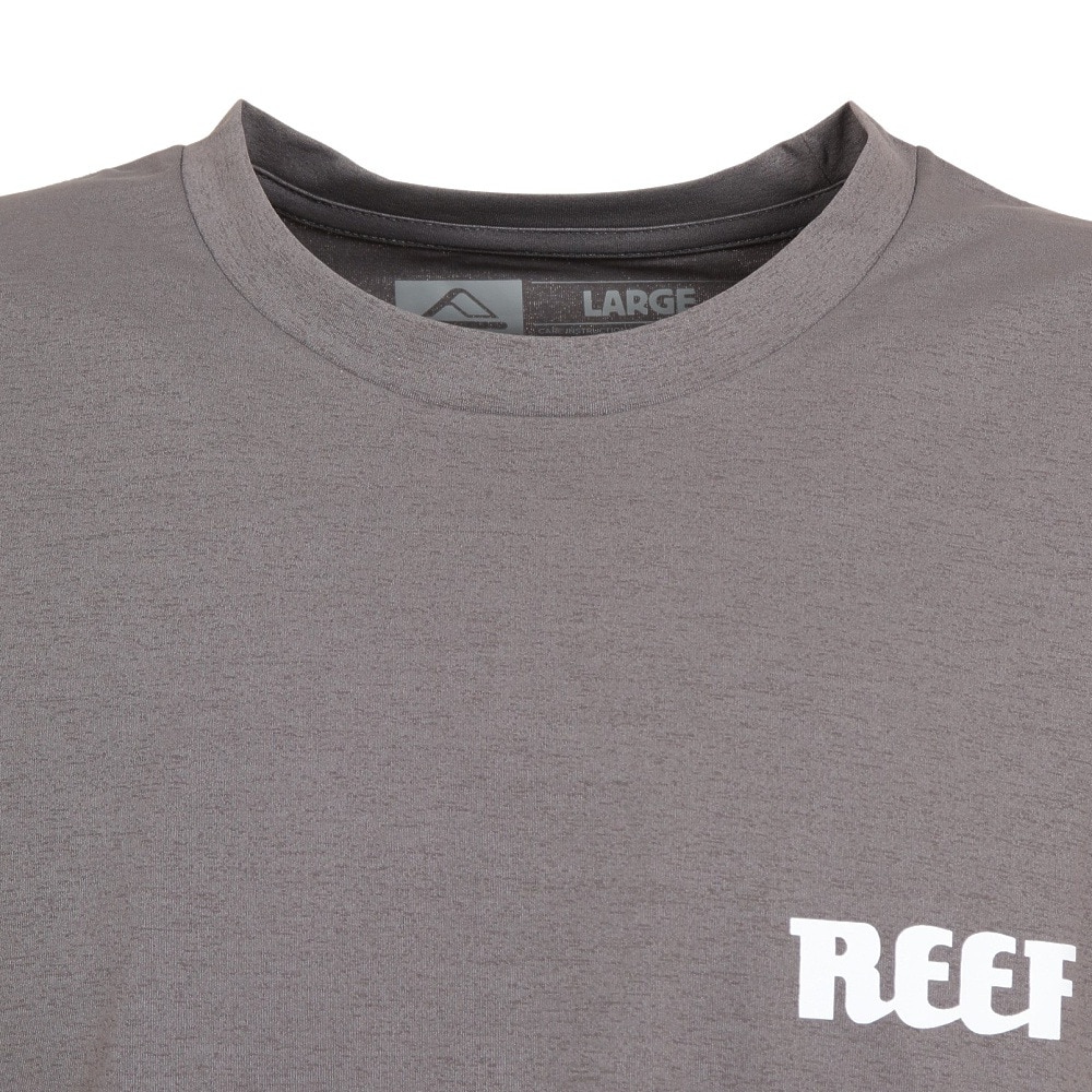 リーフ（REEF）（メンズ）ラッシュガード 半袖 Tシャツ UVカット 紫外線対策 ロゴ RFTEM2321 CHARCOAL Lサイズ