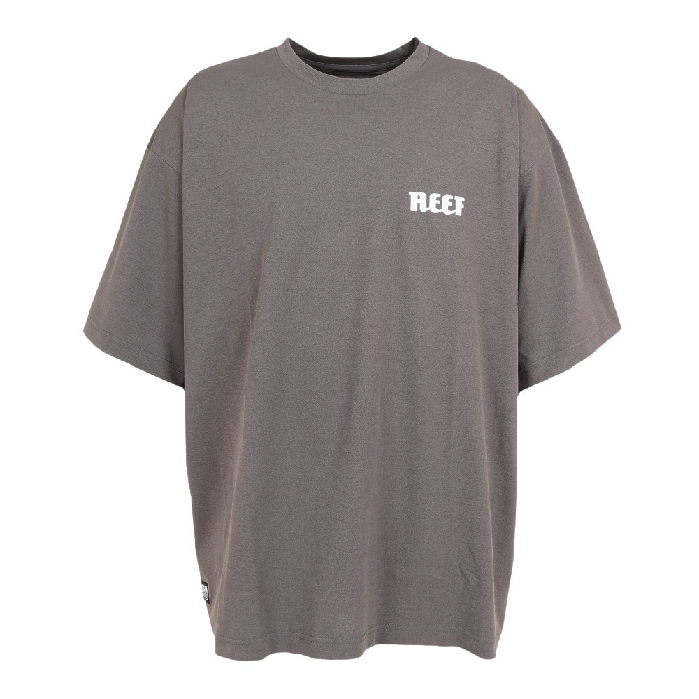 リーフ（REEF）（メンズ）ラッシュガード 半袖 Tシャツ UVカット 紫外線対策 ロゴ RFTEM2321 CHARCOAL Lサイズ
