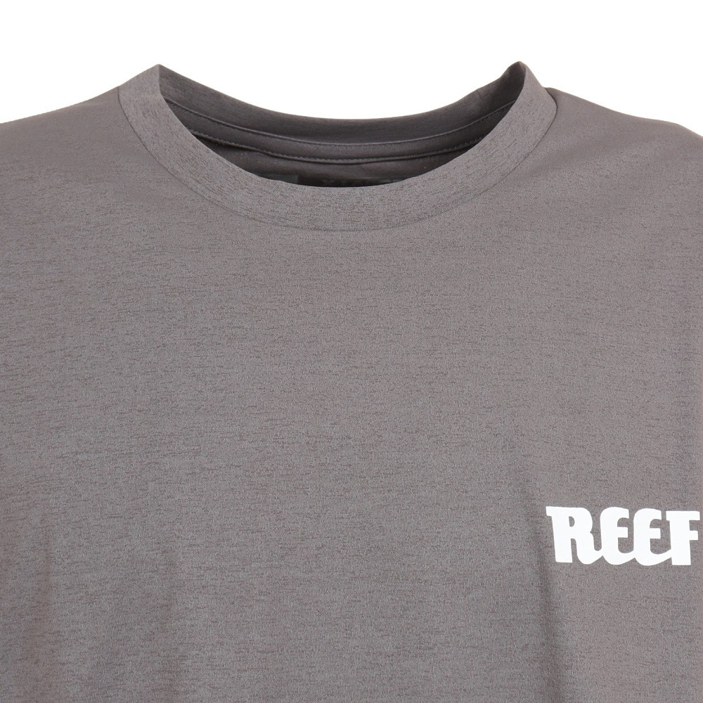 リーフ（REEF）（メンズ）ラッシュガード 半袖 Tシャツ UVカット 紫外線対策 ロゴ RFTEM2321 CHARCOAL LLサイズ