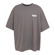 リーフ（REEF）（メンズ）ラッシュガード 半袖 Tシャツ UVカット 紫外線対策 ロゴ RFTEM2321 CHARCOAL LLサイズ