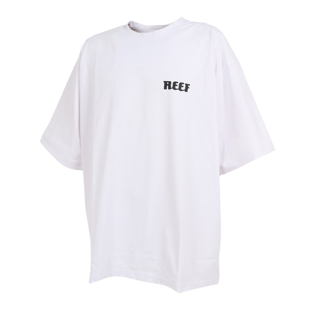 リーフ（REEF）（メンズ）ラッシュガード 半袖 Tシャツ UVカット 紫外線対策 ロゴ RFTEM2321 WHT Lサイズ